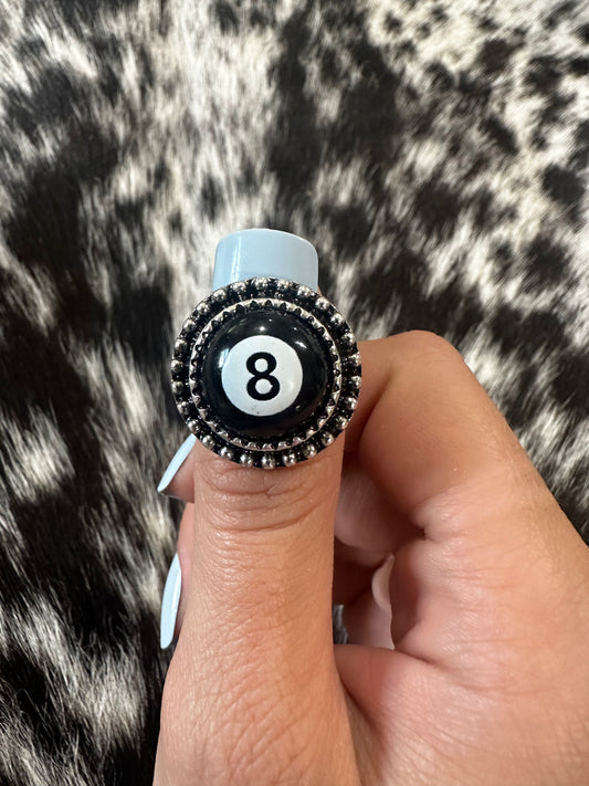 Adjustable 8 ball ring