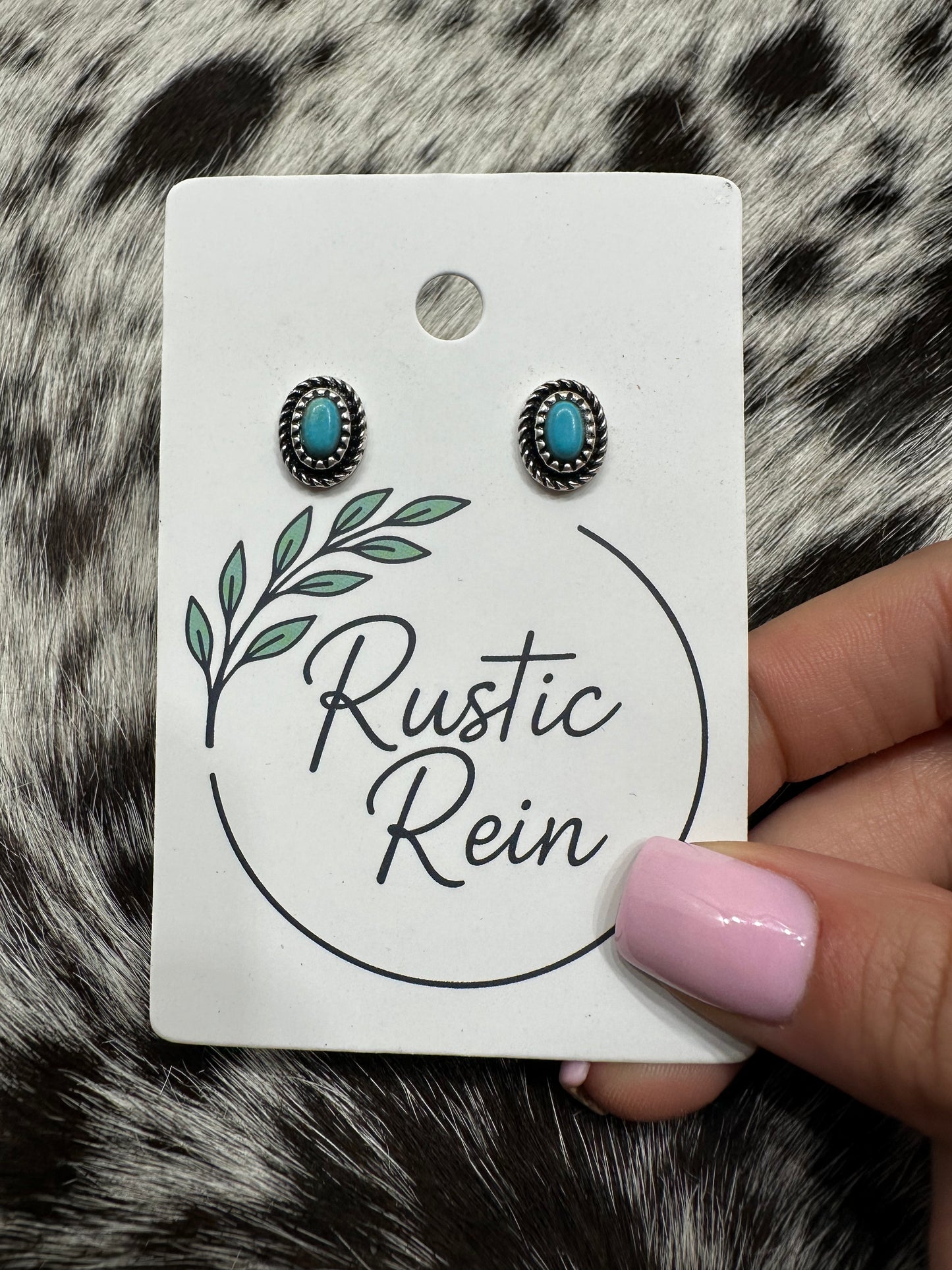 Rope stud earrings
