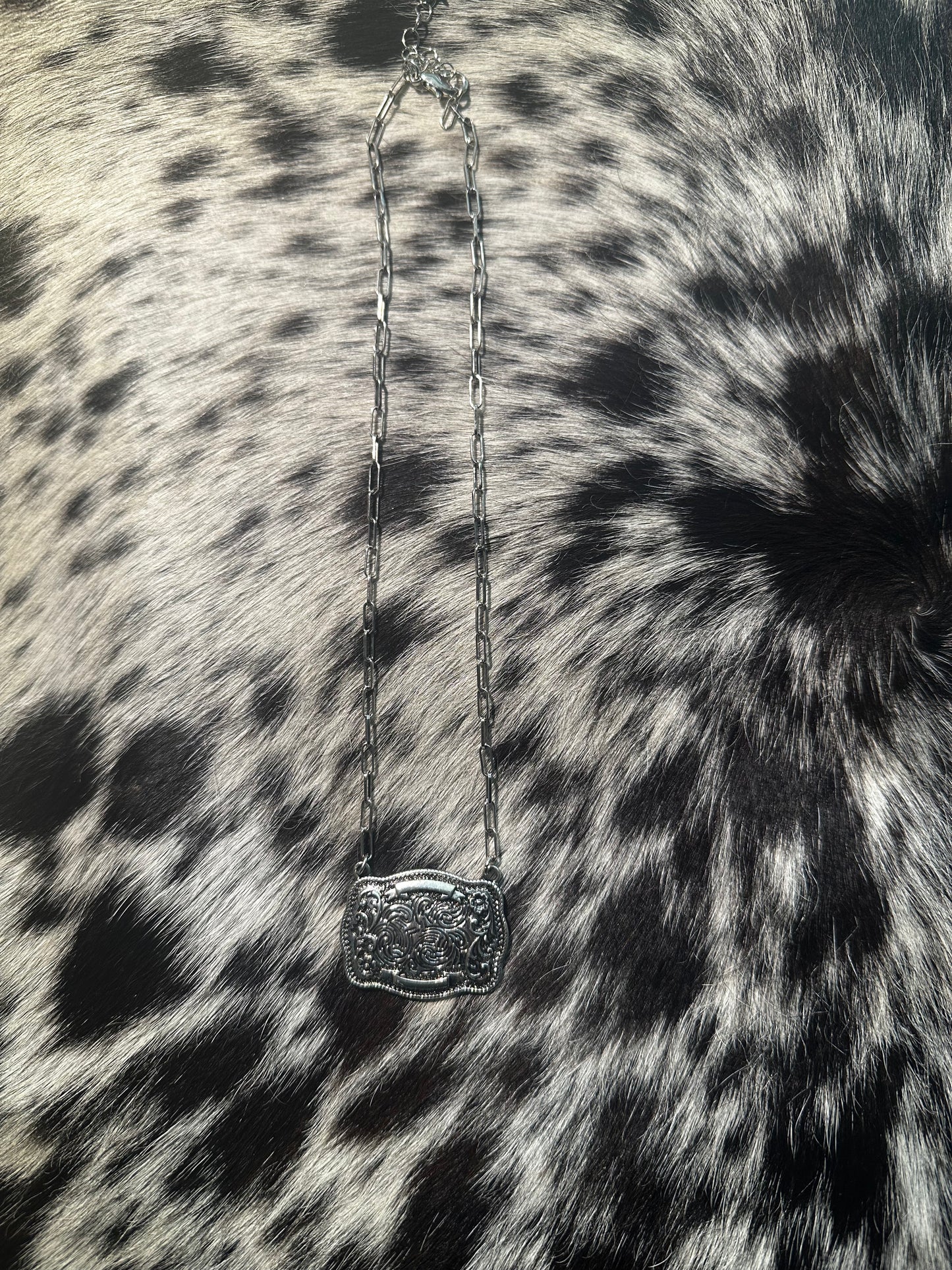 Belt buckle necklace