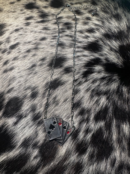 Ace cards necklace