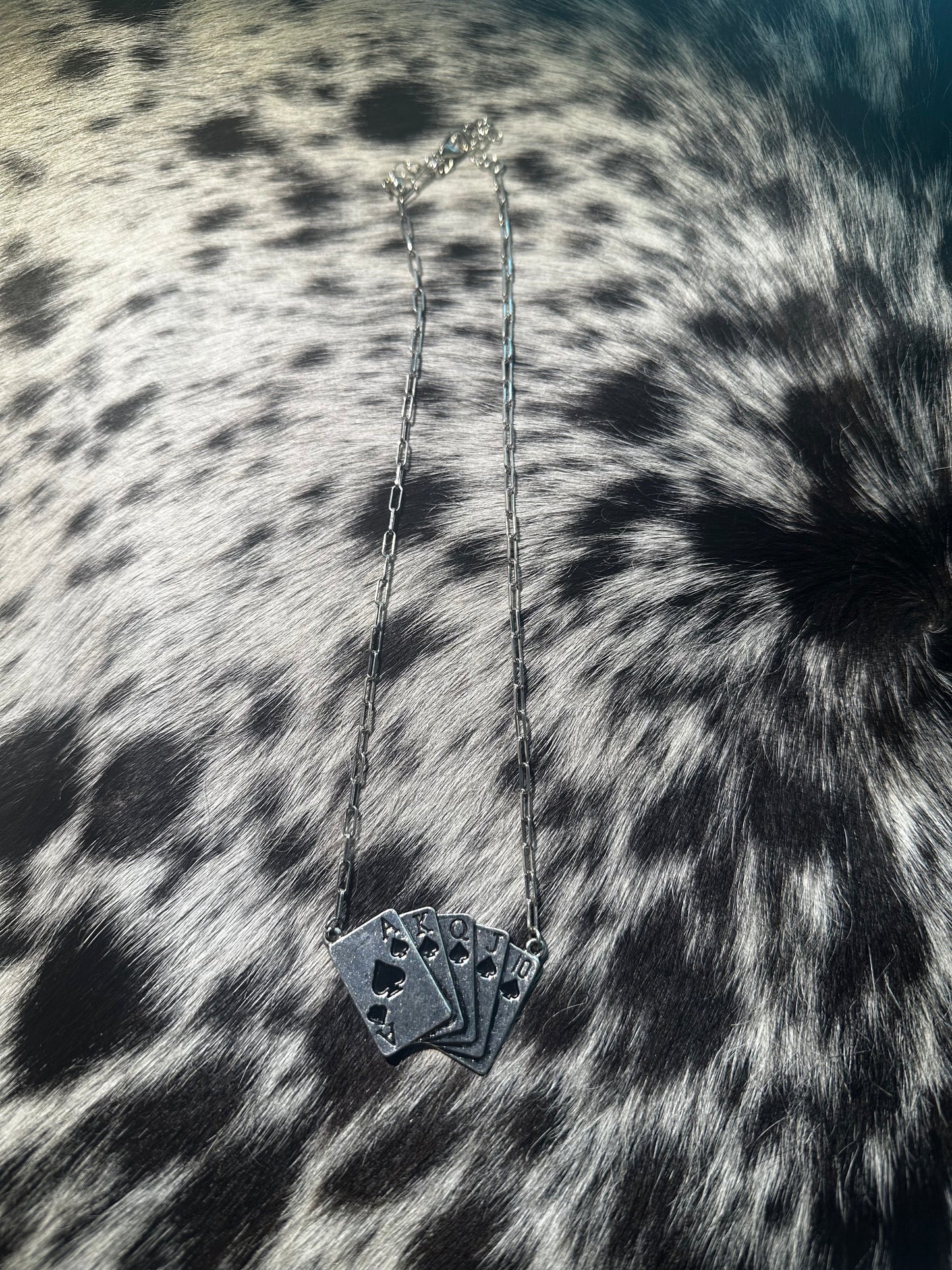 Spade cards necklace