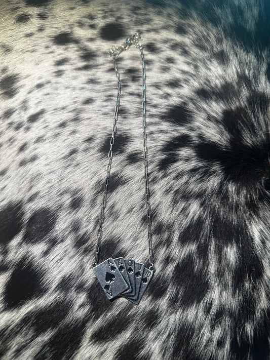 Spade cards necklace