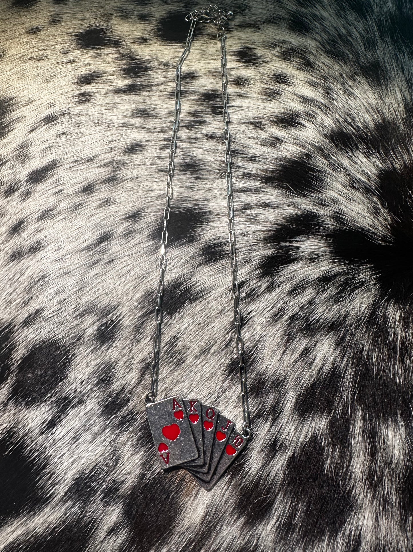 Heart cards necklace