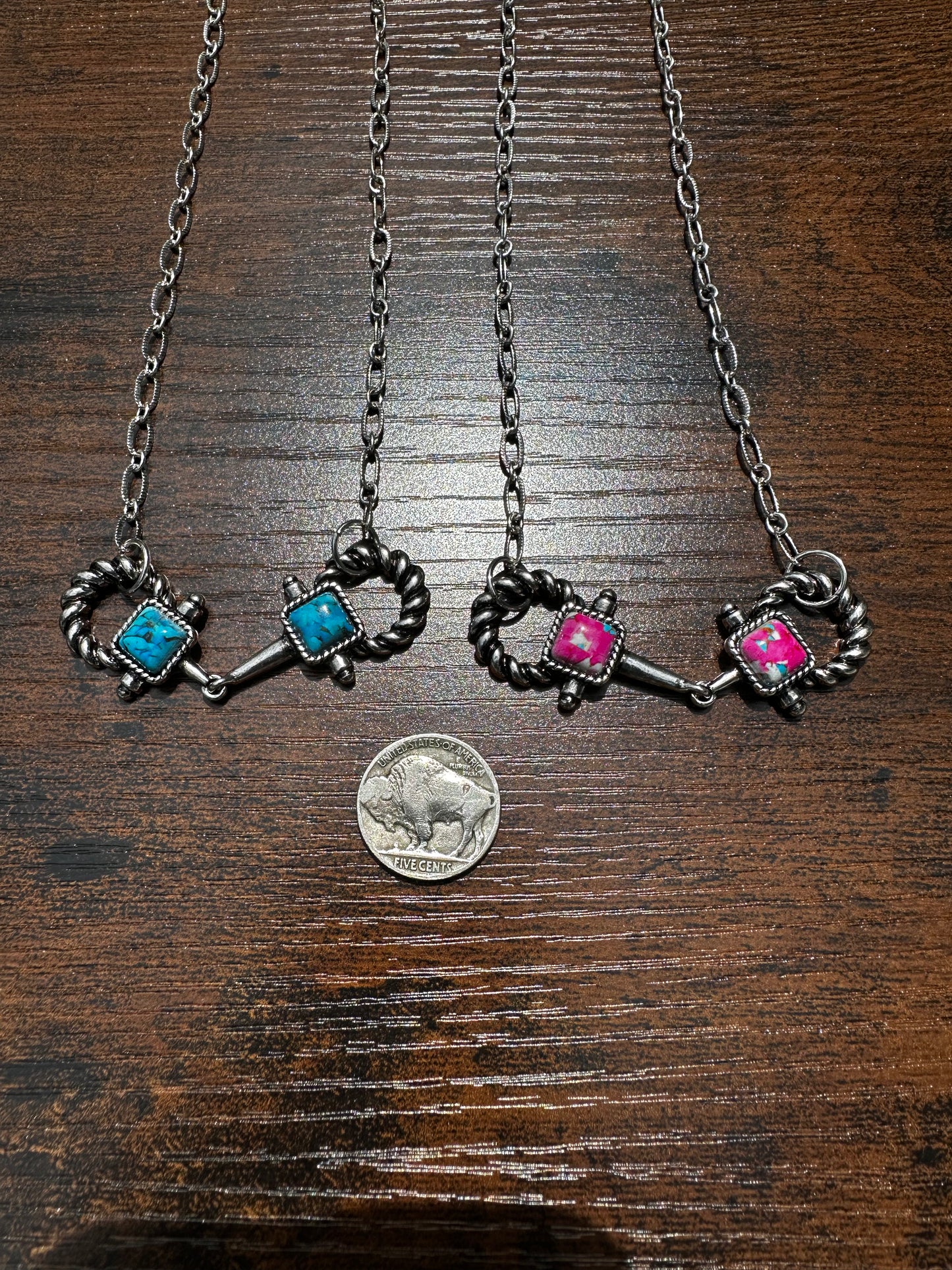 Snaffle bit necklaces