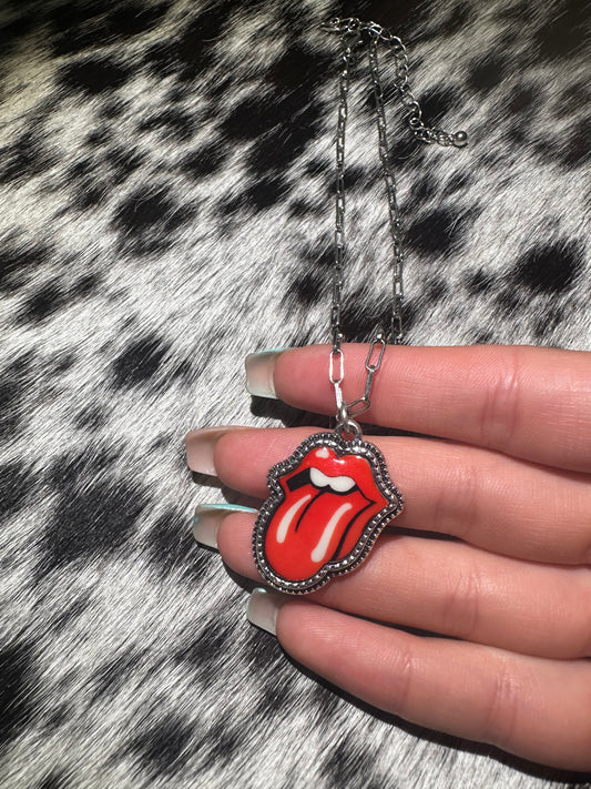 Rolling Stones necklace