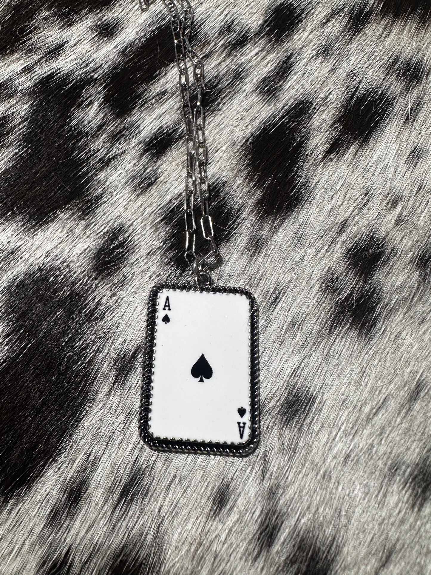 Ace card necklace