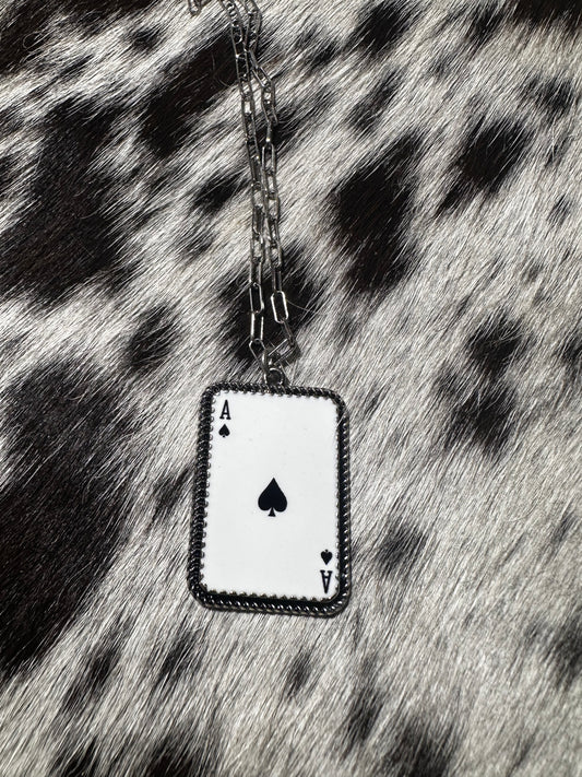 Ace card necklace