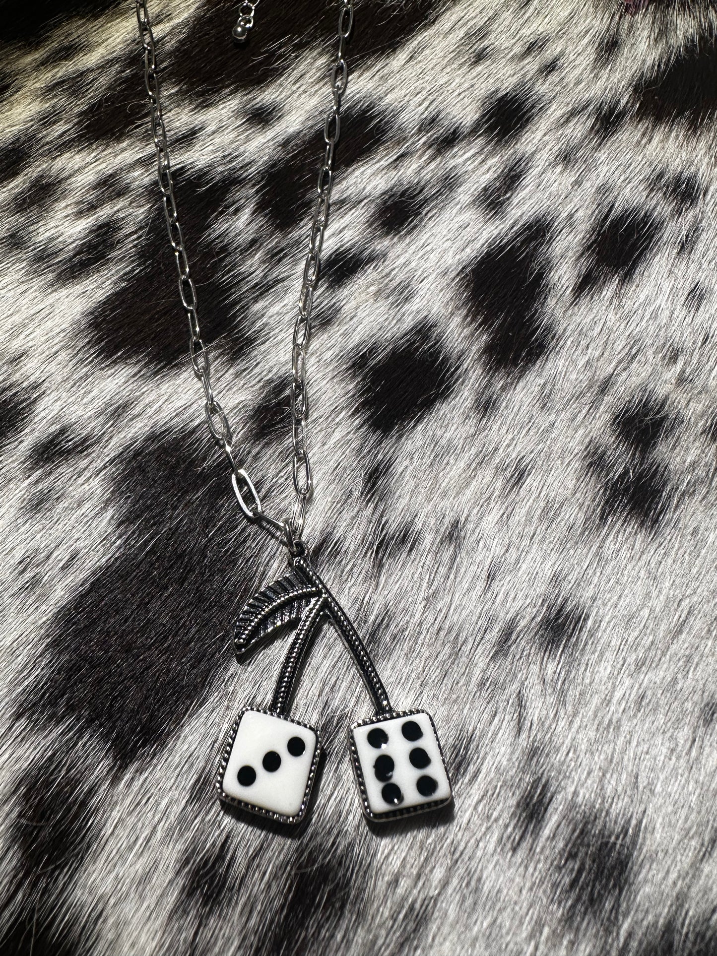 Cherry dice necklace