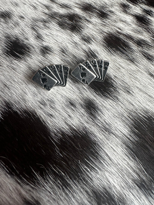 Spade cards earrings