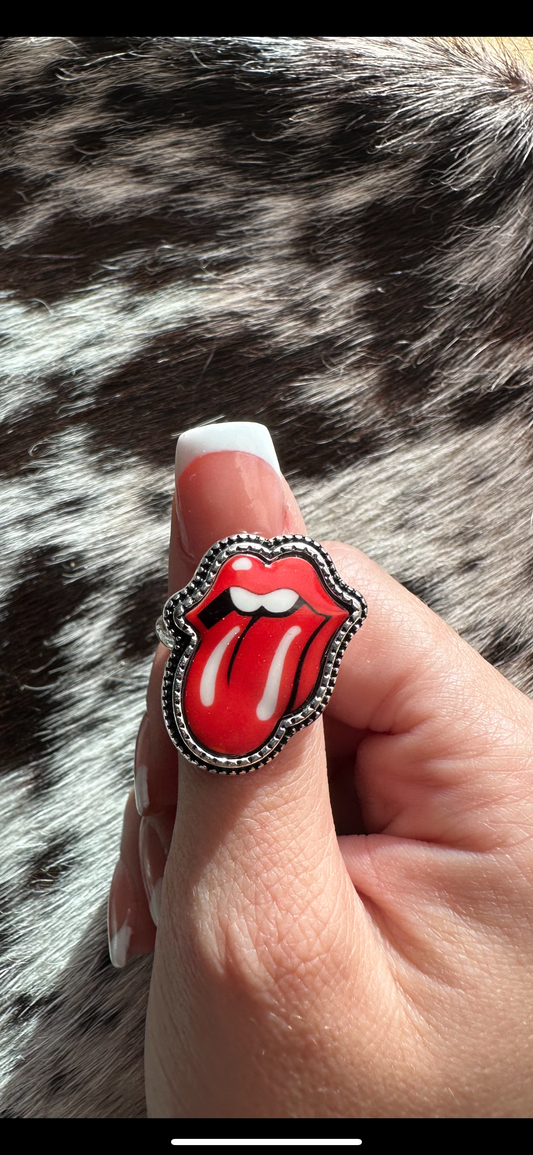 Adjustable Rolling Stones ring