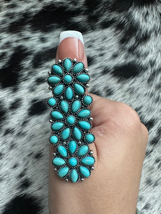 Adjustable triple flower ring