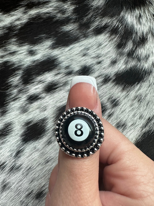 Adjustable 8 ball ring