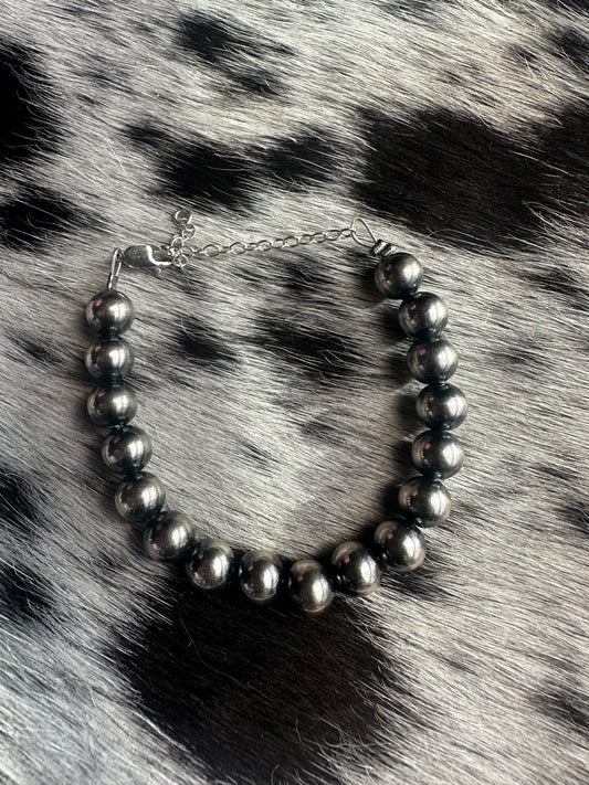 8 mm Sterling silver bracelet