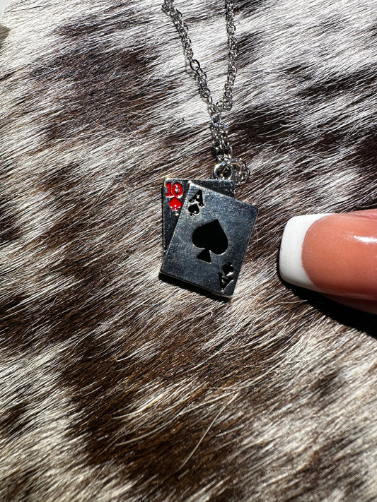 Double card necklace