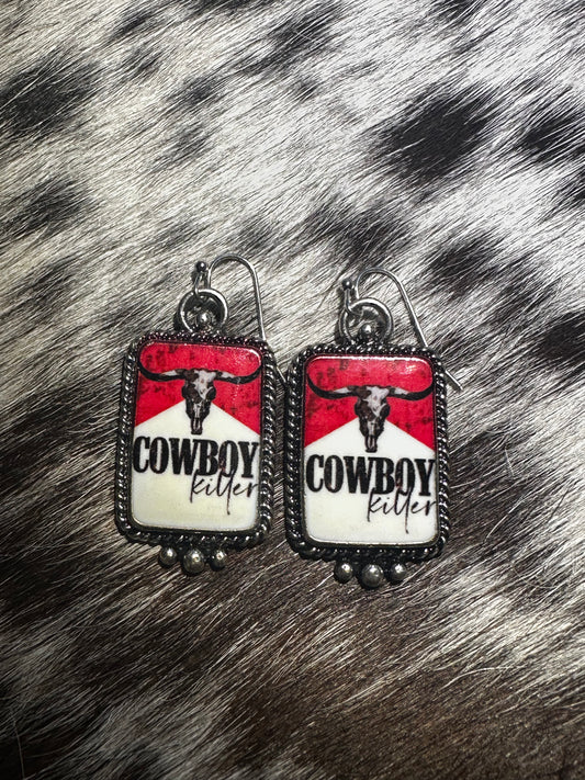 Cowboy killer earrings