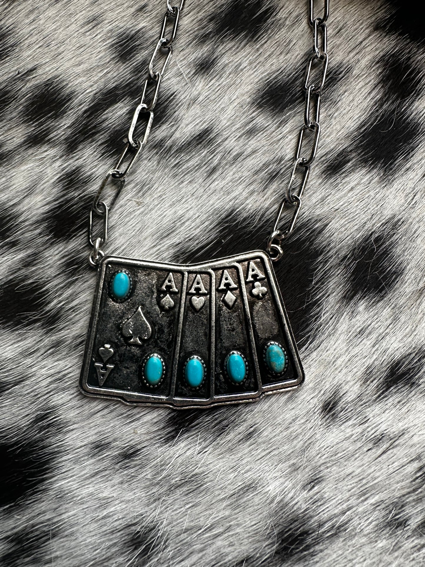 4 Ace card necklace