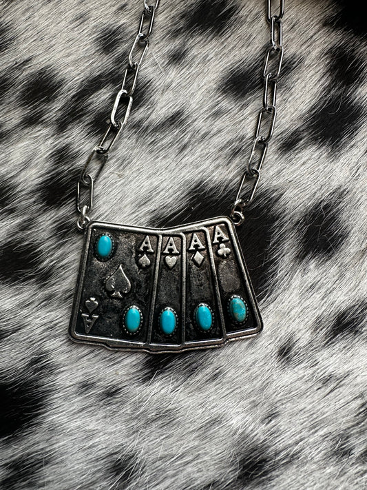 4 Ace card necklace