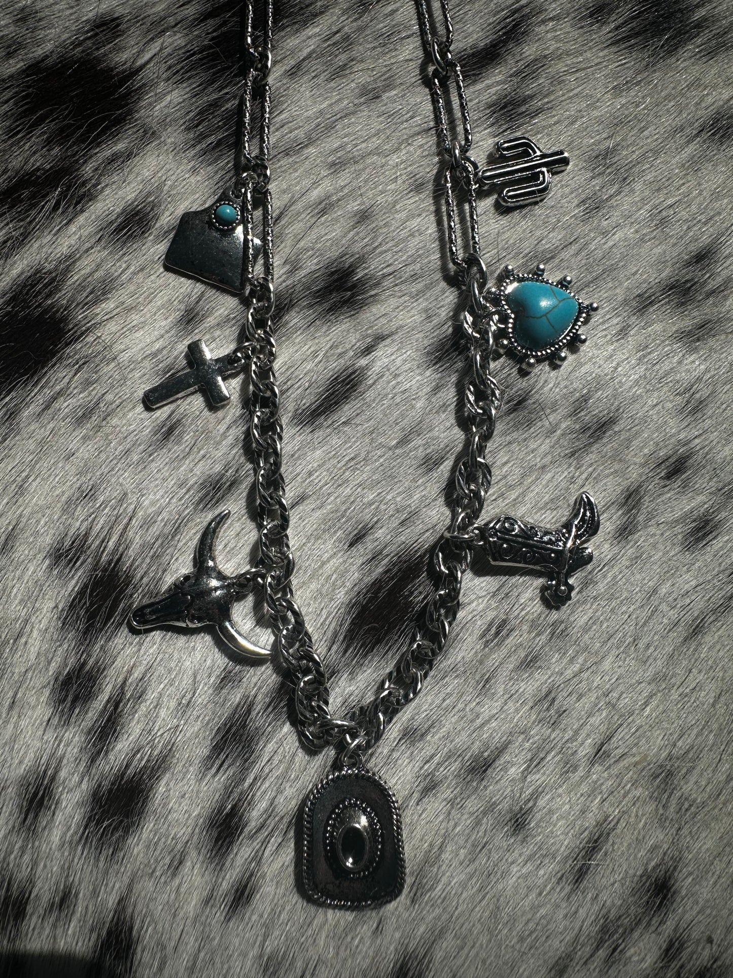 Western charm necklace