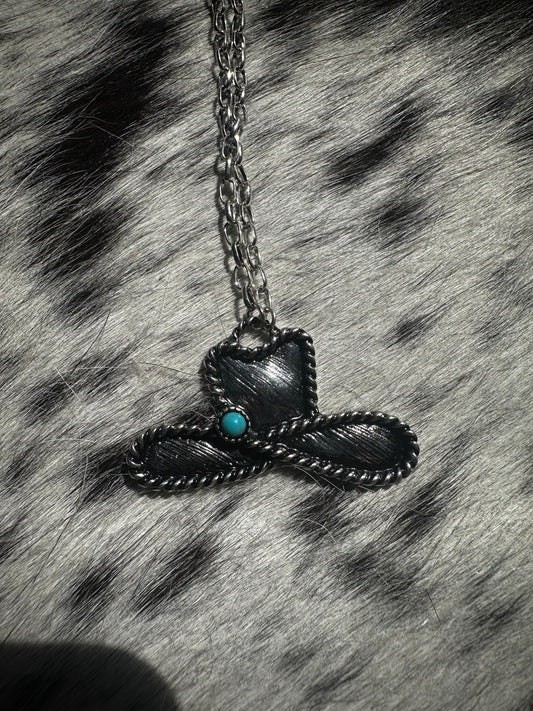 Cowboy hat necklace