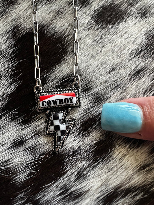Cowboy lightning necklace