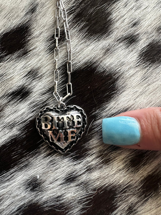 Bite me necklace