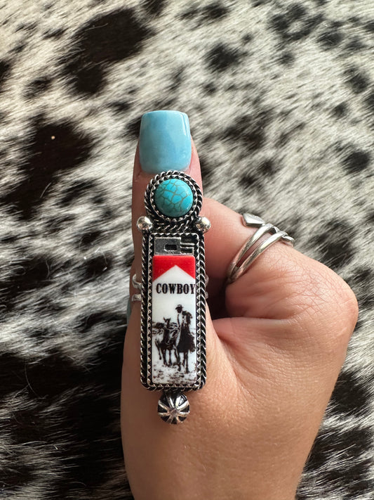 Adjustable cowboy lighter ring