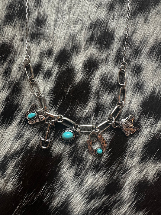 Horse charm necklace
