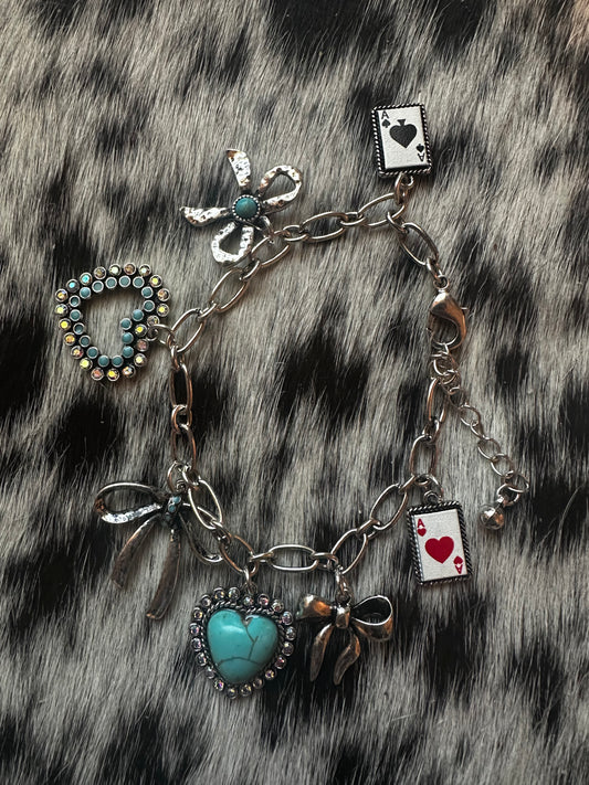 Bow tie charm bracelet