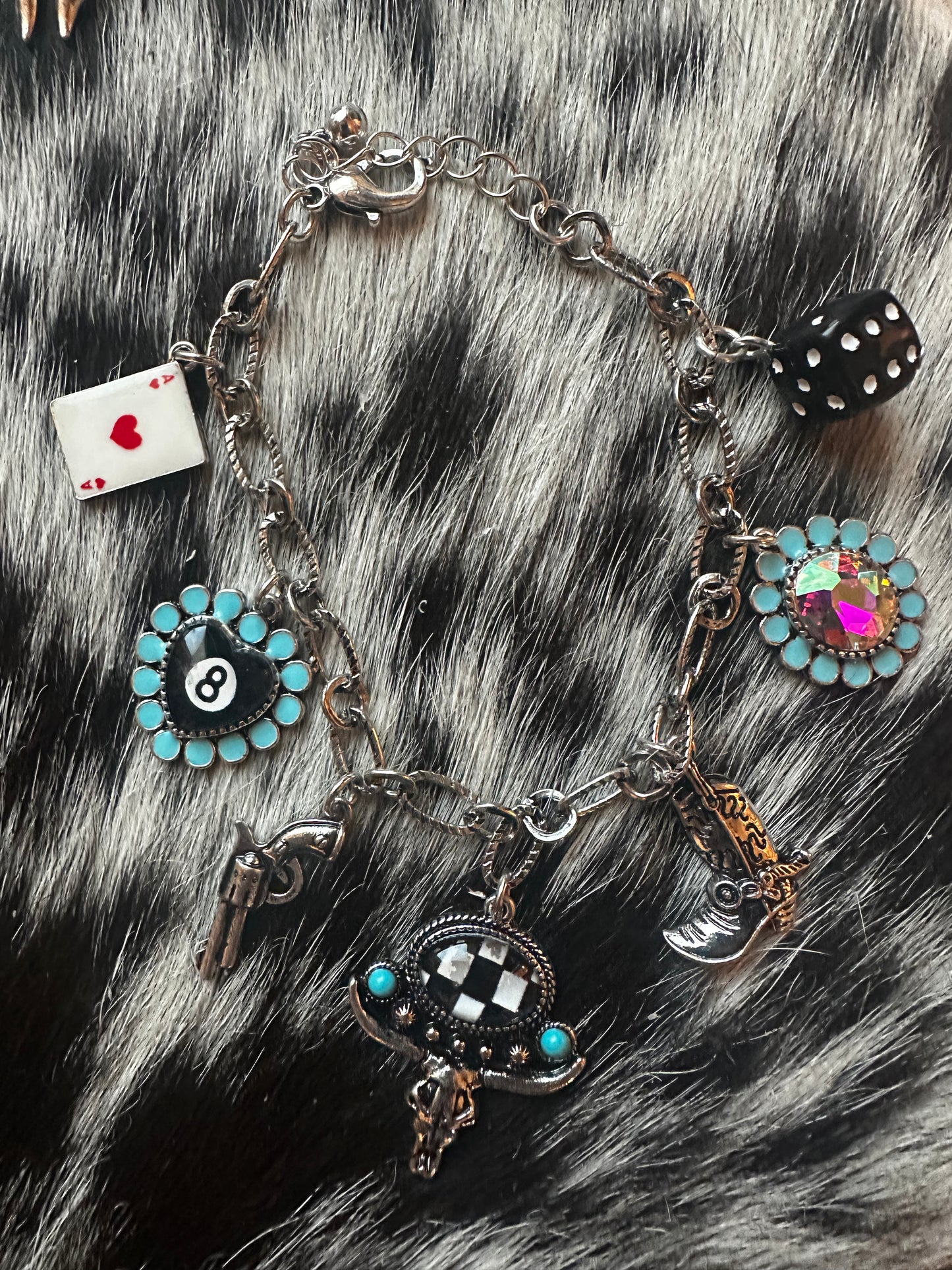 Longhorn charm bracelet