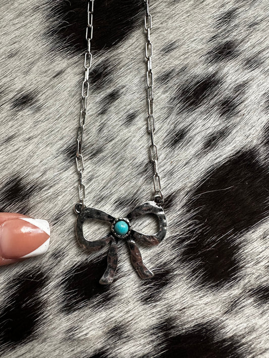 Bow tie necklace