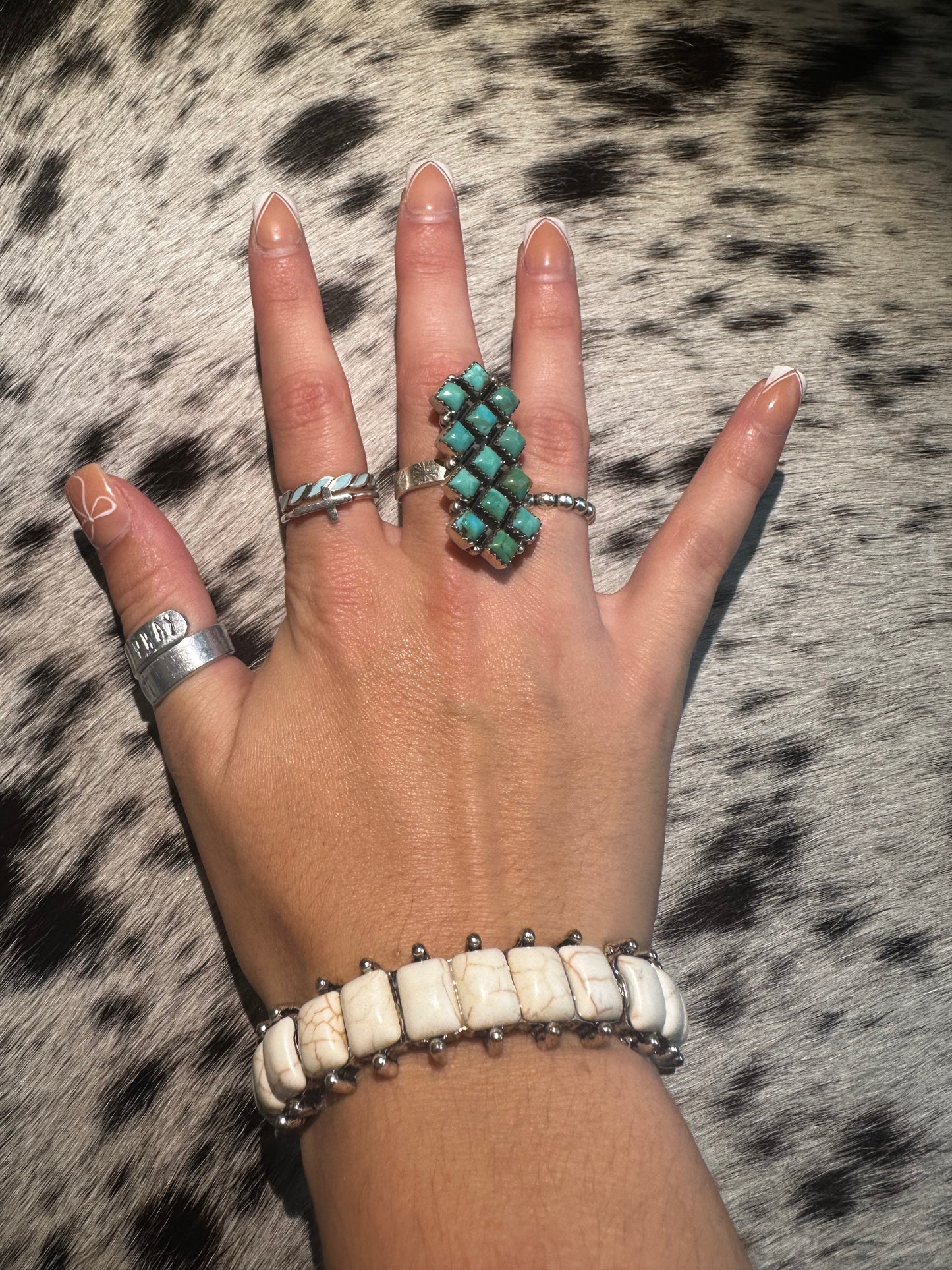 White lana stretch bracelet