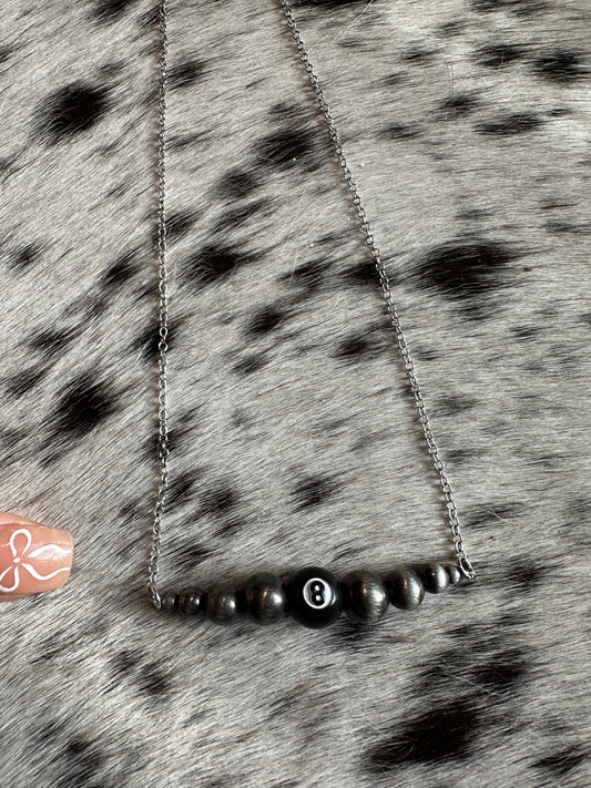 8 ball sheer necklace