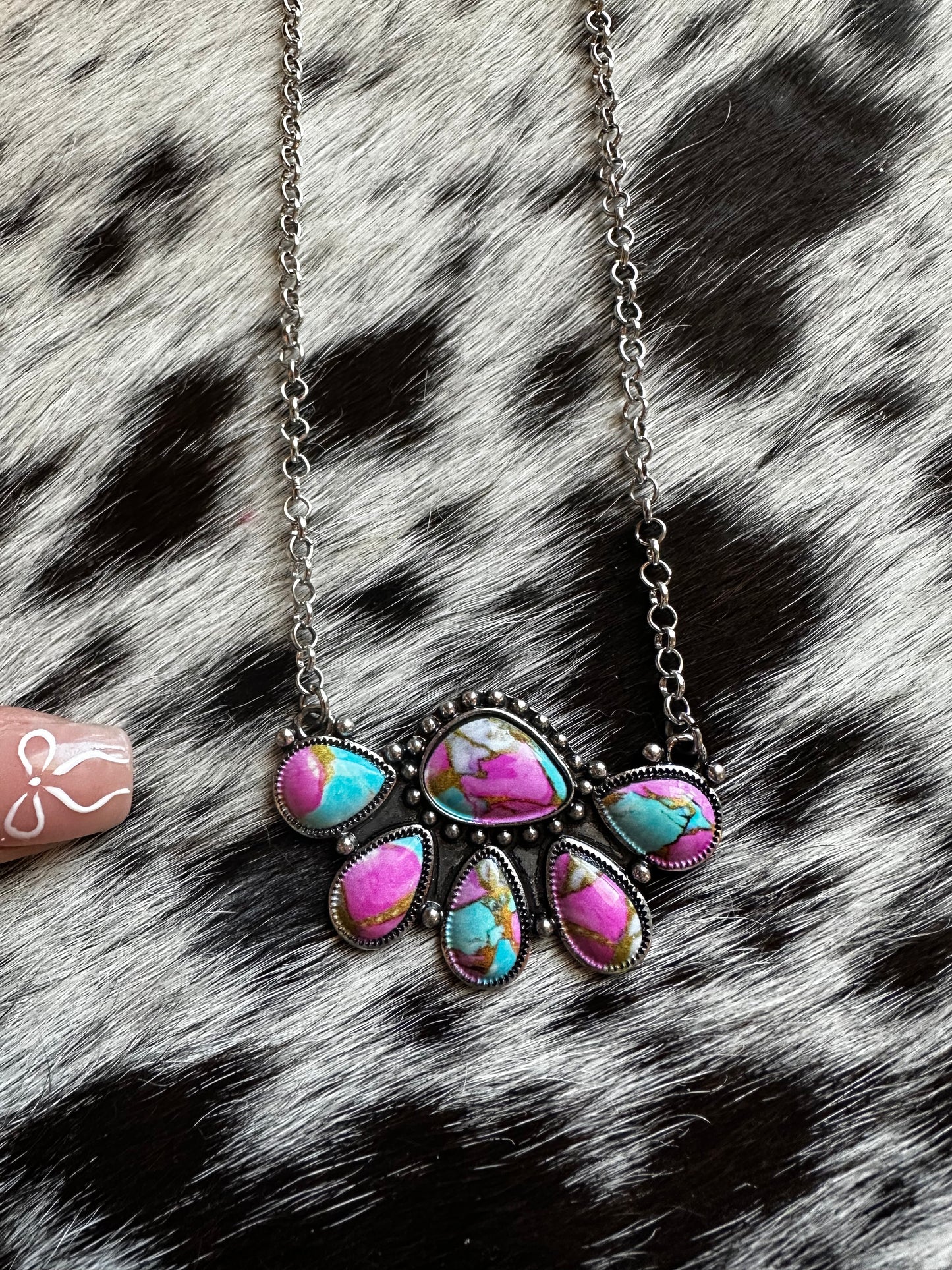 Cotton candy necklace