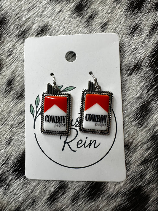 Cowboy killer cig earrings