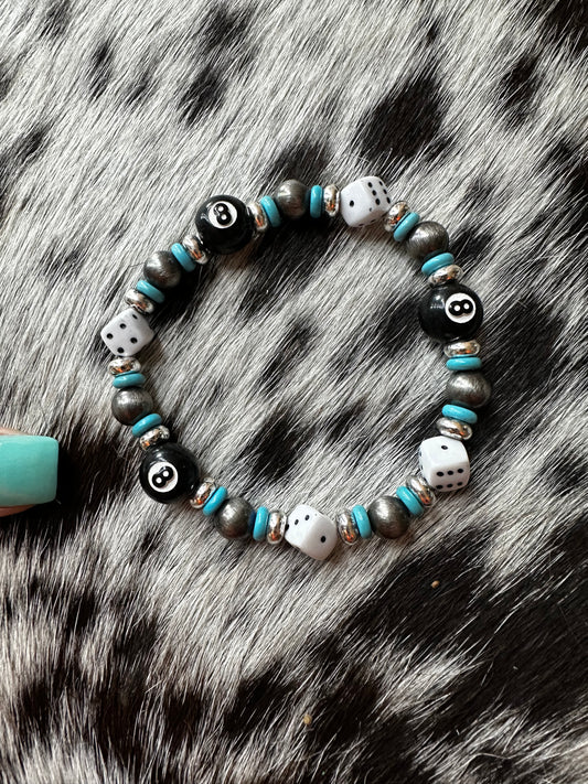 8 ball stretch bracelet