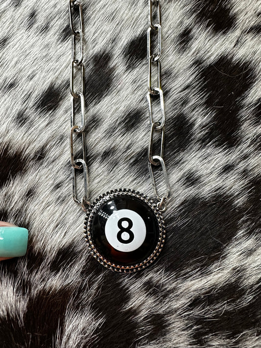 Large 8 ball necklace