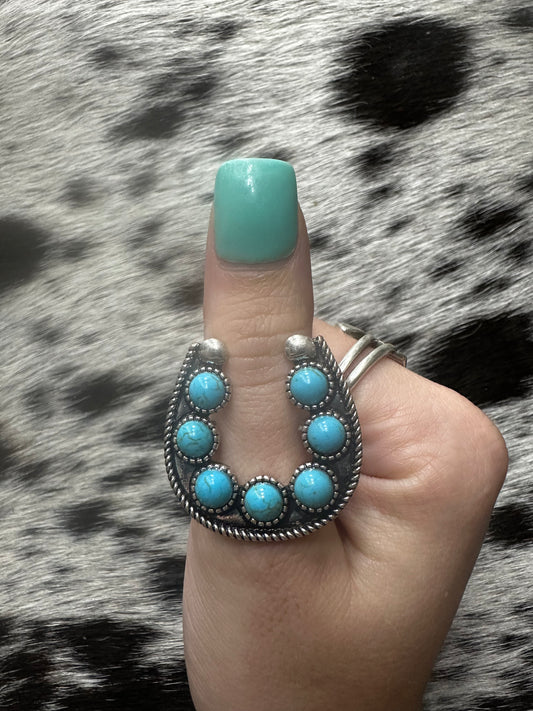 Horse shoe stretch ring size 9+