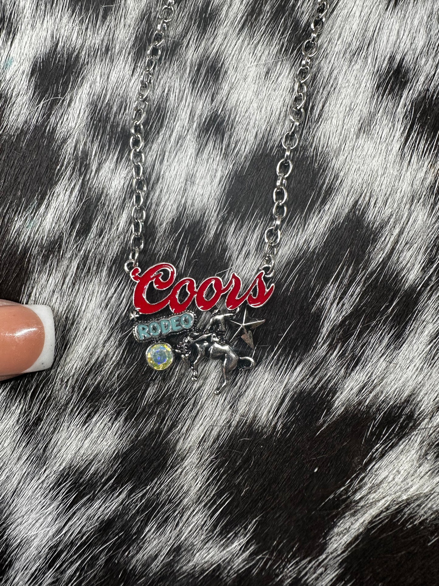 Coors rodeo necklace
