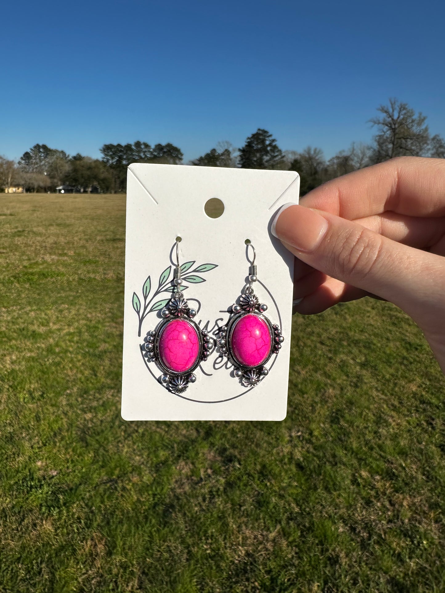 Pink earrings